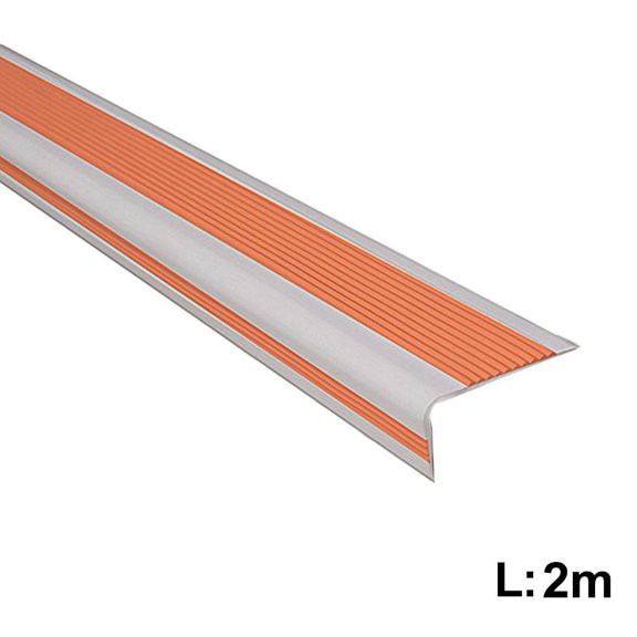 RichLink 2M Non-Slip Stair Edge Protector for Safe Steps Easy install Easy To Clean,Orange