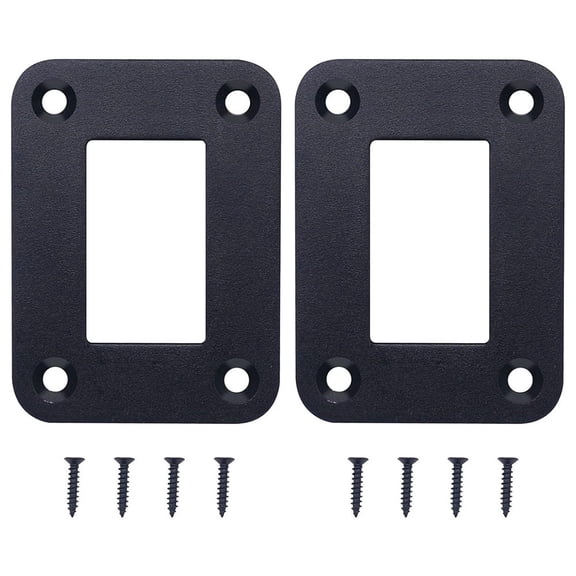 RichLink 2Pcs 1 Way Toggle Switch Bracket Rocker Switch Panel Housing Black with Screws