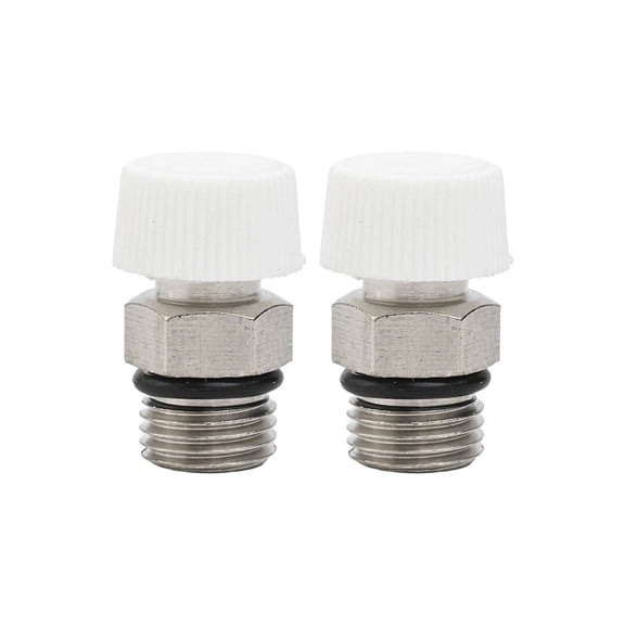 RichLink 2Pcs Male Thread Nickel Plated Brass Manual Radiator Air Vent Plug Valve Fully Automatic Air Vent Valve Accessory Part