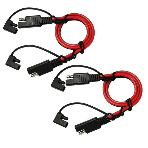 RichLink 2Pcs Sae To Sae Extension Cable 10Awg, Quick Disconnect Wire Harness 30Cm 0.98Ft