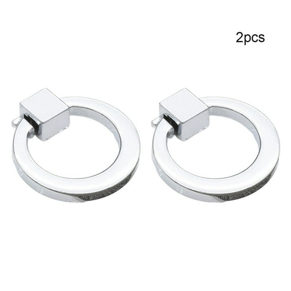 RichLink 2Pcs Solid Pull Ring Drawer Ring Handle Furniture Hardware Accessories,Bright Chrome