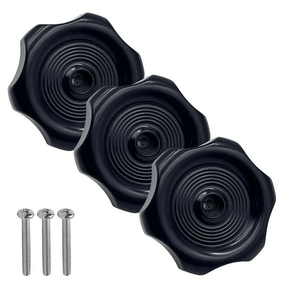RichLink 3 Pack Rv Window and Vent Knob 1" Shaft 2-1/4" Diameter Rv Camper,Black