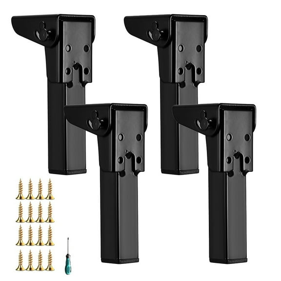 RichLink Adjustable Folding Table Legs with Self-Locking Hinge - Sturdy Metal Legs For