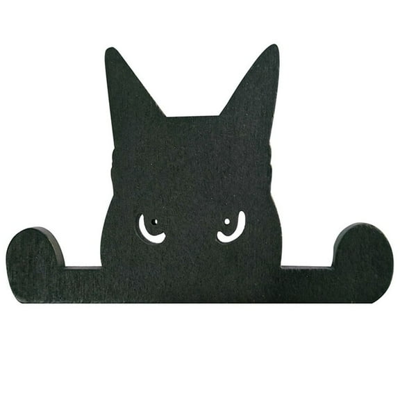 RichLink Chic Wooden Black Cat Garden Decorative Silhouette for Trendy Outdoor Settings