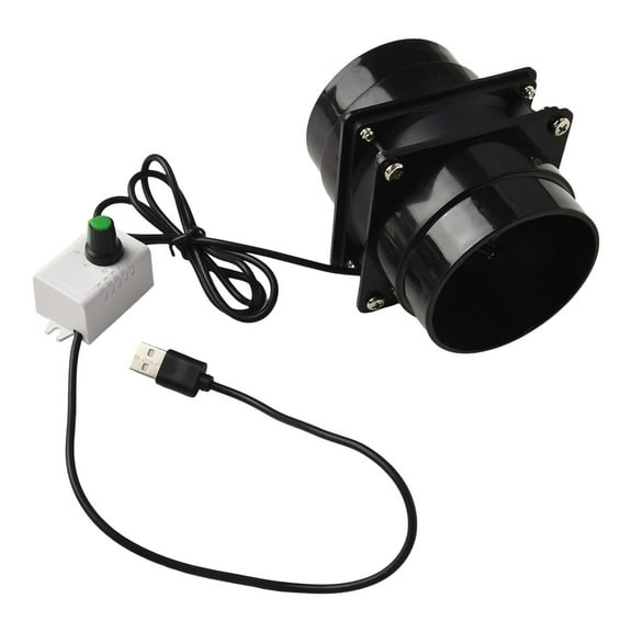 RichLink Duct Exhaust Air Ventilation Fan 10.5*8*6.5 Cm Home Kitchen Speed Regulating Duct Exhaust Air Ventilation Fan Sheds Noiseless,Only The Fan