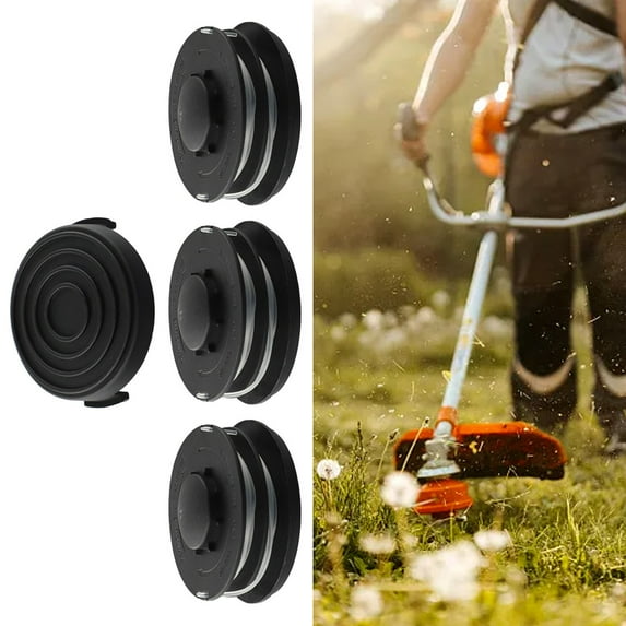 RichLink Einhell String Trimmer Replacement Spool Set for Gc-Et 4530, 3-Pack Trimmer Head Kit with Cap Cover, 1.4Mm Nylon Thread, Compatible with Rtv 400/550