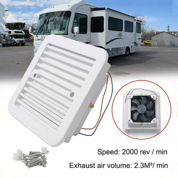 RichLink Exhaust Ventilation Fan Side Air Vent Caravan Motorhome Rv Camper Van White Fan Ventilation Kitchen Bathroom Toilet Small Air