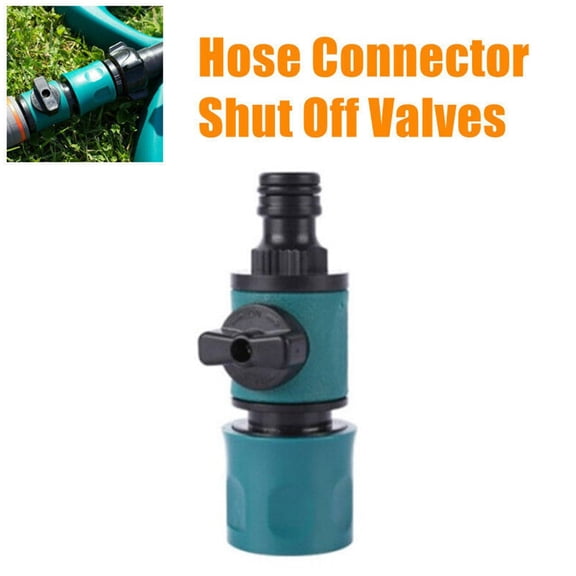 RichLink Garden Hose Connector with Shut-Off Valve - inline Water Flow Control Adapter for Lawn, Flowers, Plants - Durable Abs Tpr Quick Connect Fitting, 10X3.5Cm