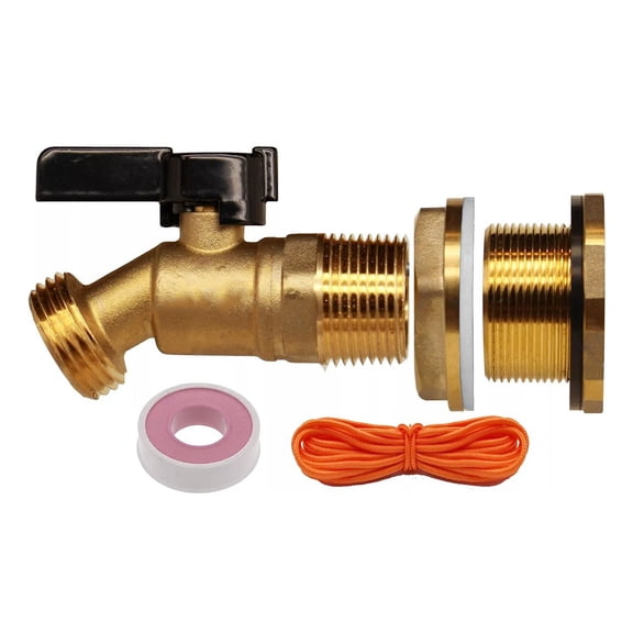 RichLink Heavy Duty Brass Rain Bucket Spigot with Quarter Turn Ball Valve  Easy
