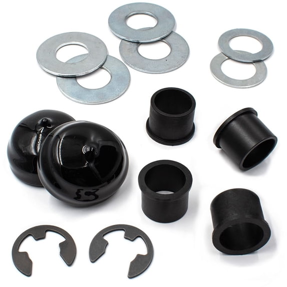 RichLink Lawn Mower Steering Spindle Bushing Rebuild Kit for Cast Axle Series Tractors - Compatible with Multiple Models, Metal and Plastic Construction, Front Caster Wheel Hardware