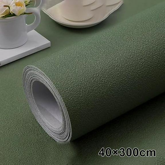 RichLink Matcha Green Pvc Moisture-Proof and Dirt-Resistant Bedroom Background Wallpaper,40*300Cm