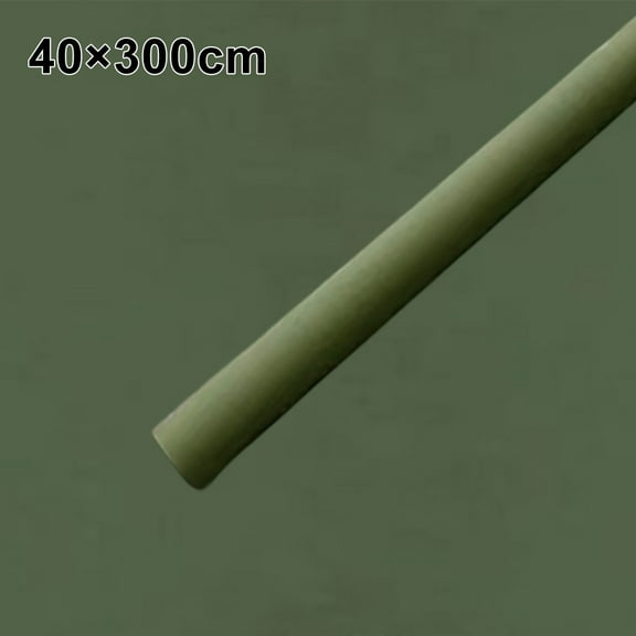 RichLink Matte Green Pvc Moisture-Proof and Dirt-Resistant Bedroom Background Wallpaper,40*300Cm