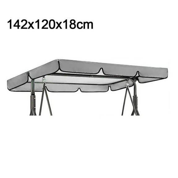 RichLink Outdoor Swing Chair Awning Garden Waterproof Swing Canopy Roof Covers Outdoor Garden Swing Chair Canopy Roof-Shade,Gray 142x120x18cm