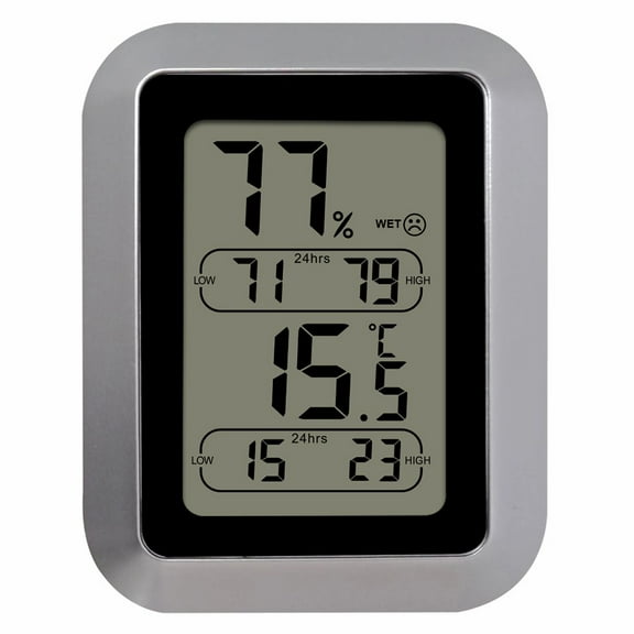 RichLink Psychrometer for Precise Readings Of indoor Temperature and Humidity,silver