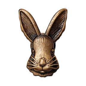 RichLink Rabbit Shape Zinc Alloy Furniture Handle Door Knobs Handles for Children' Room,Red bronze