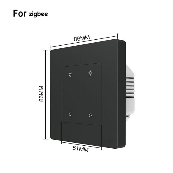 RichLink Smart Dimmer Switch for Zigbee Light Dimming App Work Home Dimmable 1-3Gang,grey 2 Gang