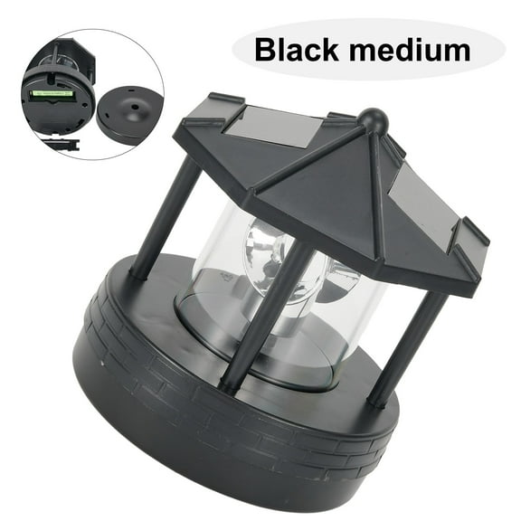 RichLink Solar Lighthouse Garden Light 360 Rotating Outdoor Waterproof Lawn Lamp Decorative Landscape Lighting for Yard Patio Pathway New Year Decor