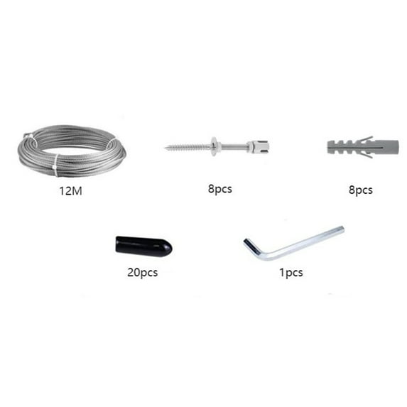 RichLink Stainless Steel Vine Plant Climbing Fixing Kit, Suitable for Vine Plant Diy,12M