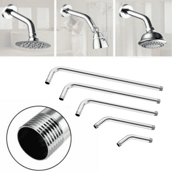 RichLink Stainless steel Shower Head Extension Straight Angled Extra Hose Pipe Shower
