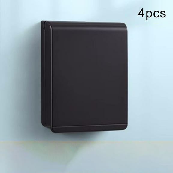 RichLink Switch Cover Socket Cover 86 Type Ultra-Thin Waterproof Socket Protection Cover,Black