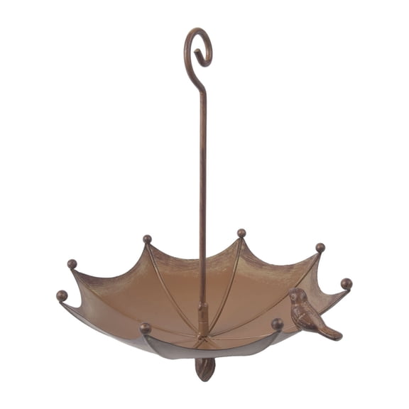 RichLink Unique Rustic Design Brown Bird Feeder with Hanging Device for Garden Use