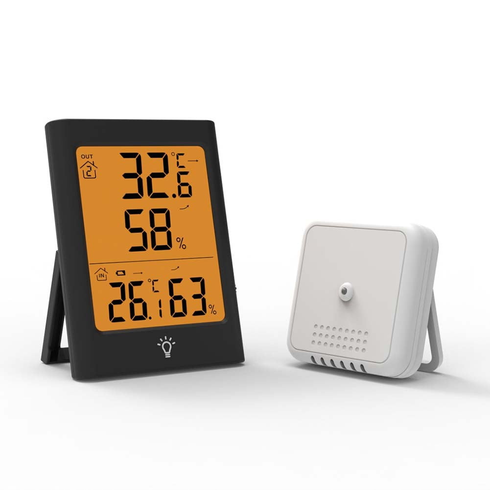 RichLink Wireless Thermometer Electronic Digital Thermometer Thermohygrometer,Black