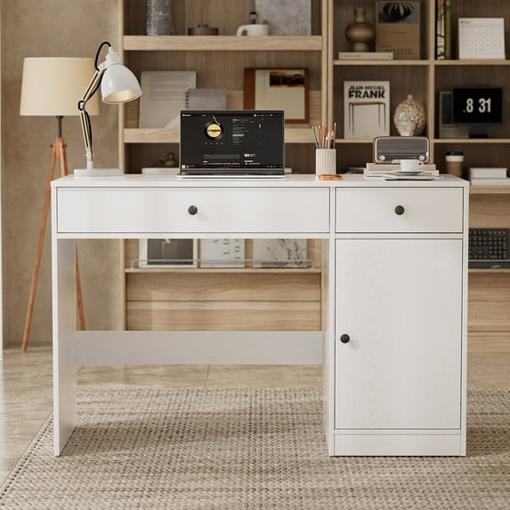 RichYa 47.2"W Home Office Desk with Storage Drawers,Modern Computer Writing Desk for Study, Workstation for Living Room