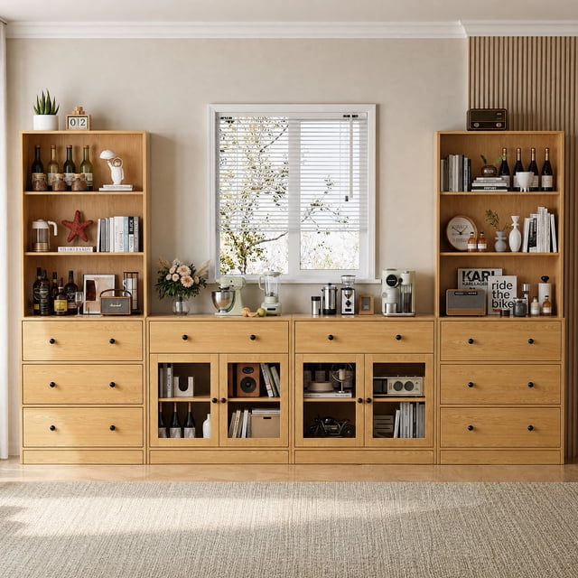 Modular Storage Table RichYa 4Pcs Kitchen Pantry Storage Cabinet,Modular Furniture Cabinets ...
