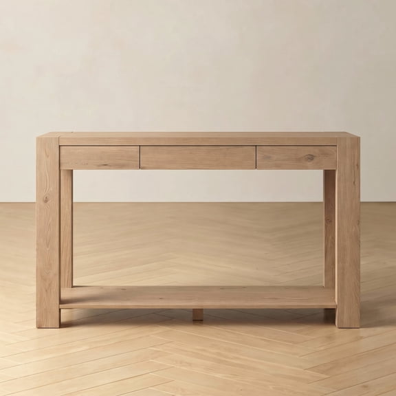RichYa 55''  Long Console Table, Modern Side Table with Drawer and Shelf,Entryway Sofa Table for Living Room,Hallway