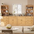 thumbnail image 1 of RichYa 4Pcs Kitchen Pantry Storage Cabinet Set,Modular Furniture Cabinets with Drawers,Hutch Buffet Cabinet with Doors for Dining Room,Wood, 1 of 10