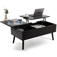 thumbnail image 1 of RichYa Coffee Table, Lift Top Coffee Table with Separate and Hidden Storage Compartment-Black Walnut Color, 1 of 8