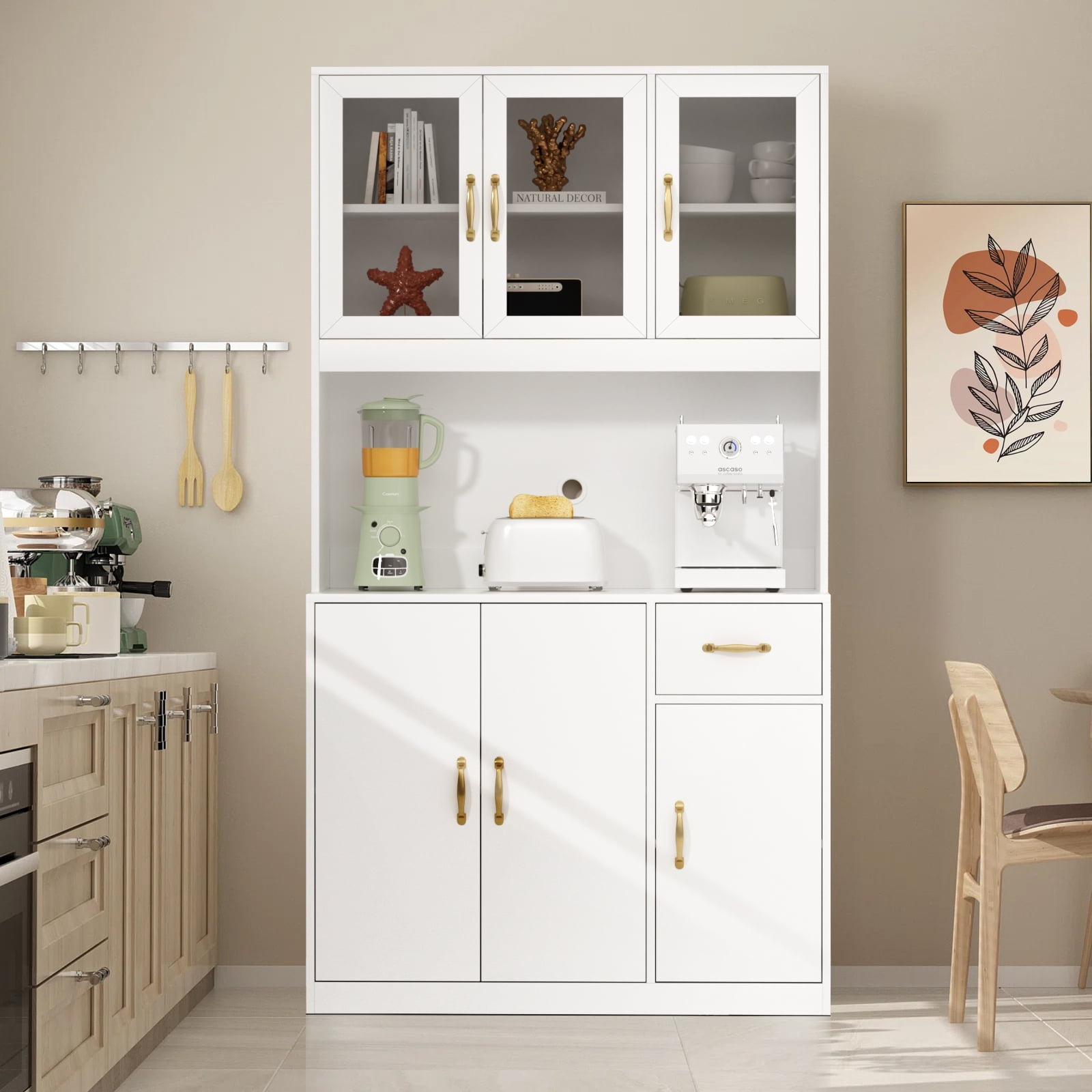 White kitchen stand alone cabinet discount