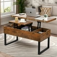 thumbnail image 1 of RichYa Modern Lift Top Coffee Table 3 in 1 Multi-Function for Living Room Rustic Brown, 1 of 10