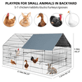thumbnail image 1 of RichYa Metal Chicken Coop Duck Cage Pens Crate Fence Pet Playpen with 6 Doors, 1 of 8