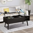 thumbnail image 1 of RichYa Modern 17.7''H Lift Top Coffee Table with Hidden Compartment & Adjustable Storage Shelf,Black, 1 of 9