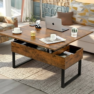 Rustic Puzzle Coffee Table with removable glass top - includes 2