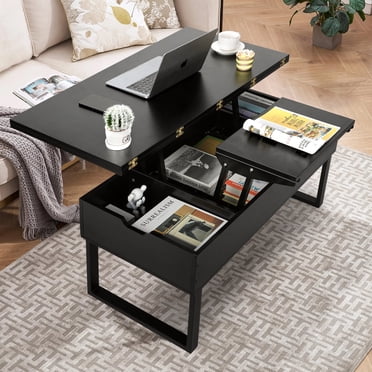RichYa 3-in-1 Lift Top Coffee Table with Hidden Storage Compartment ...