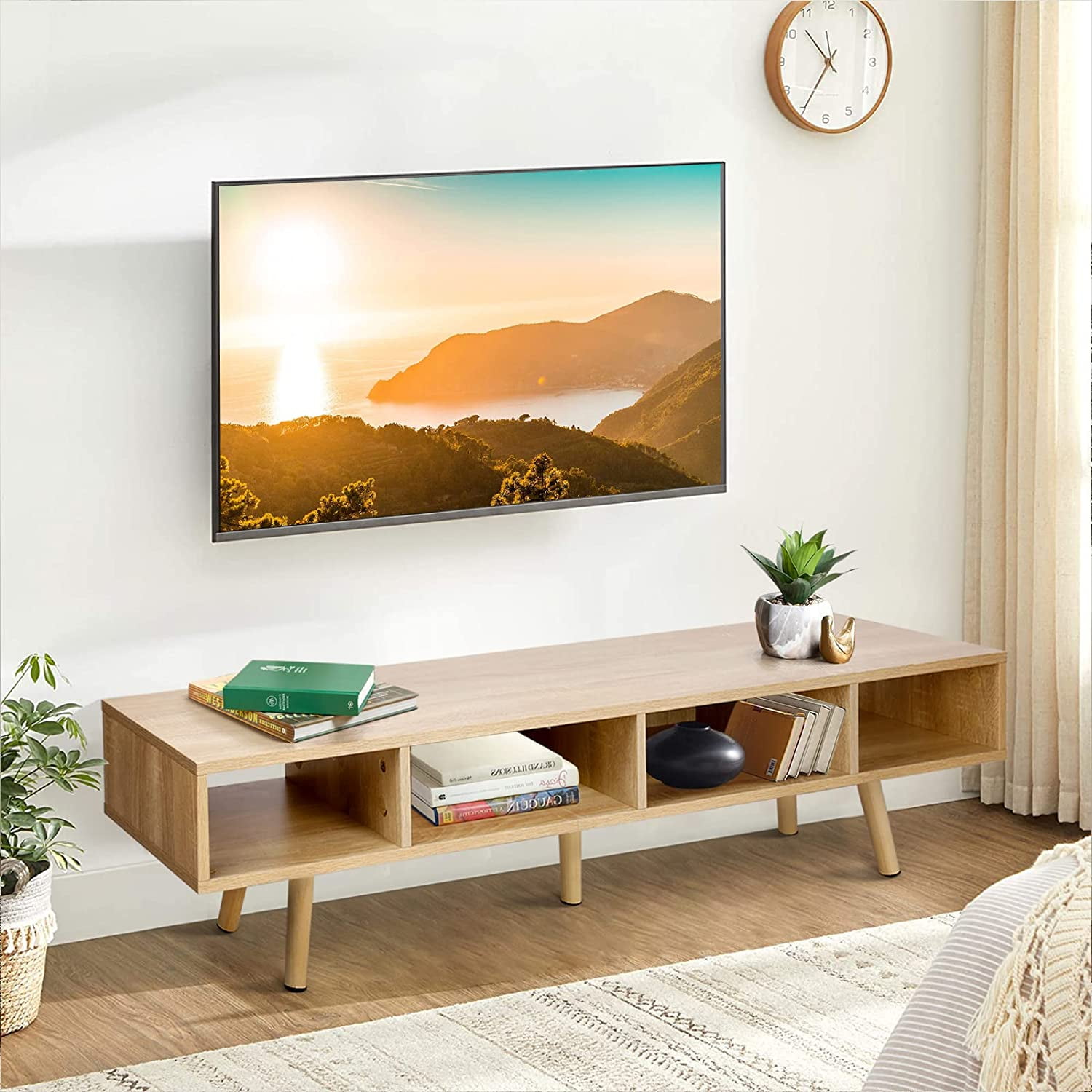 Tv console 2024 natural wood