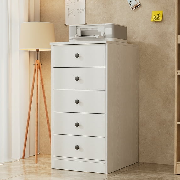 RichYa Narrow 5-Drawer Dresser for Bedroom,File Cabinet Storage Chest,Space-Saving Vertical Dresser for Home Office