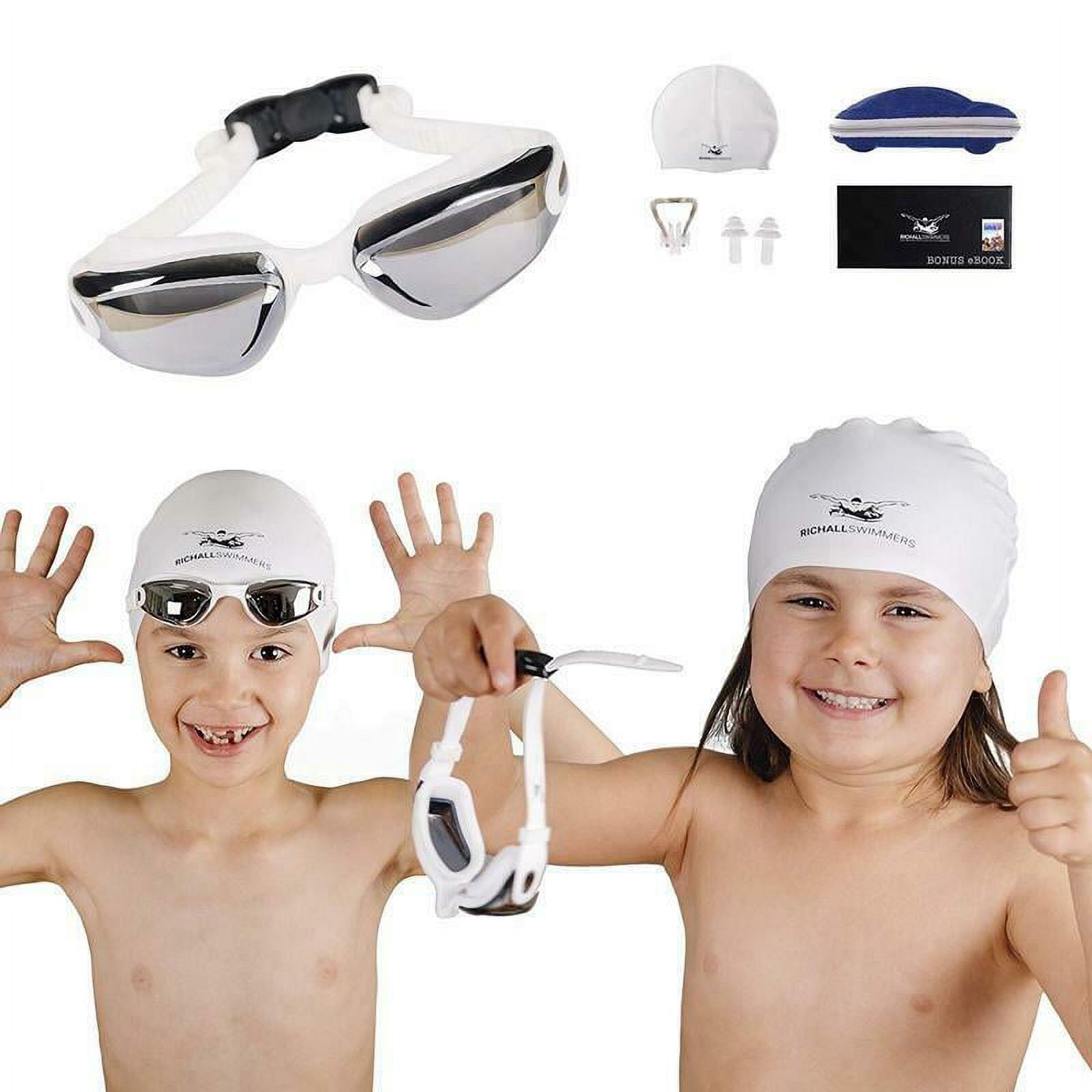 Swim Cap How To Tie Swedish Goggles Nose Piece Swim Goggles Kids