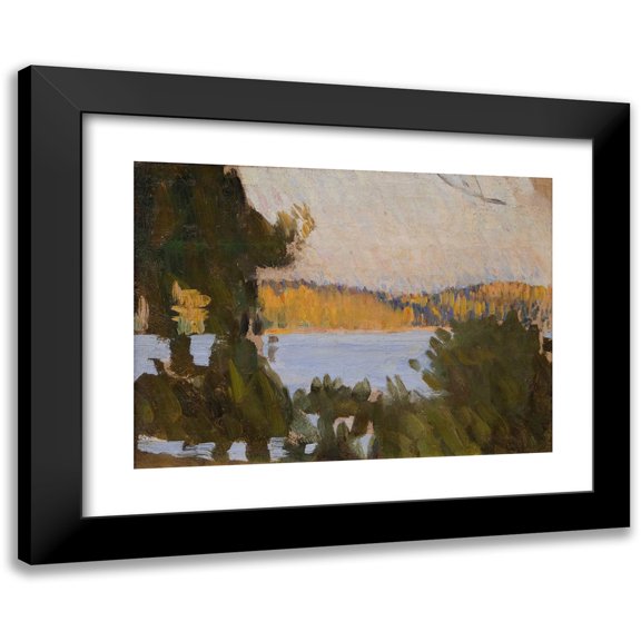 Richard Bergh 18x14 Black Modern Framed Museum Art Print Titled - Beach at Osbyholm