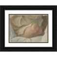 thumbnail image 1 of Richard Bergh 18x14 Black Ornate Wood Framed Double Matted Museum Art Print Titled - Study for Gustaf Froding's Knee, 1 of 5