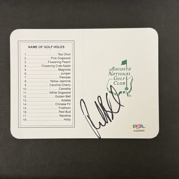 Richard Bland Signed Golf Masters Golf Scorecards PSA Autographed