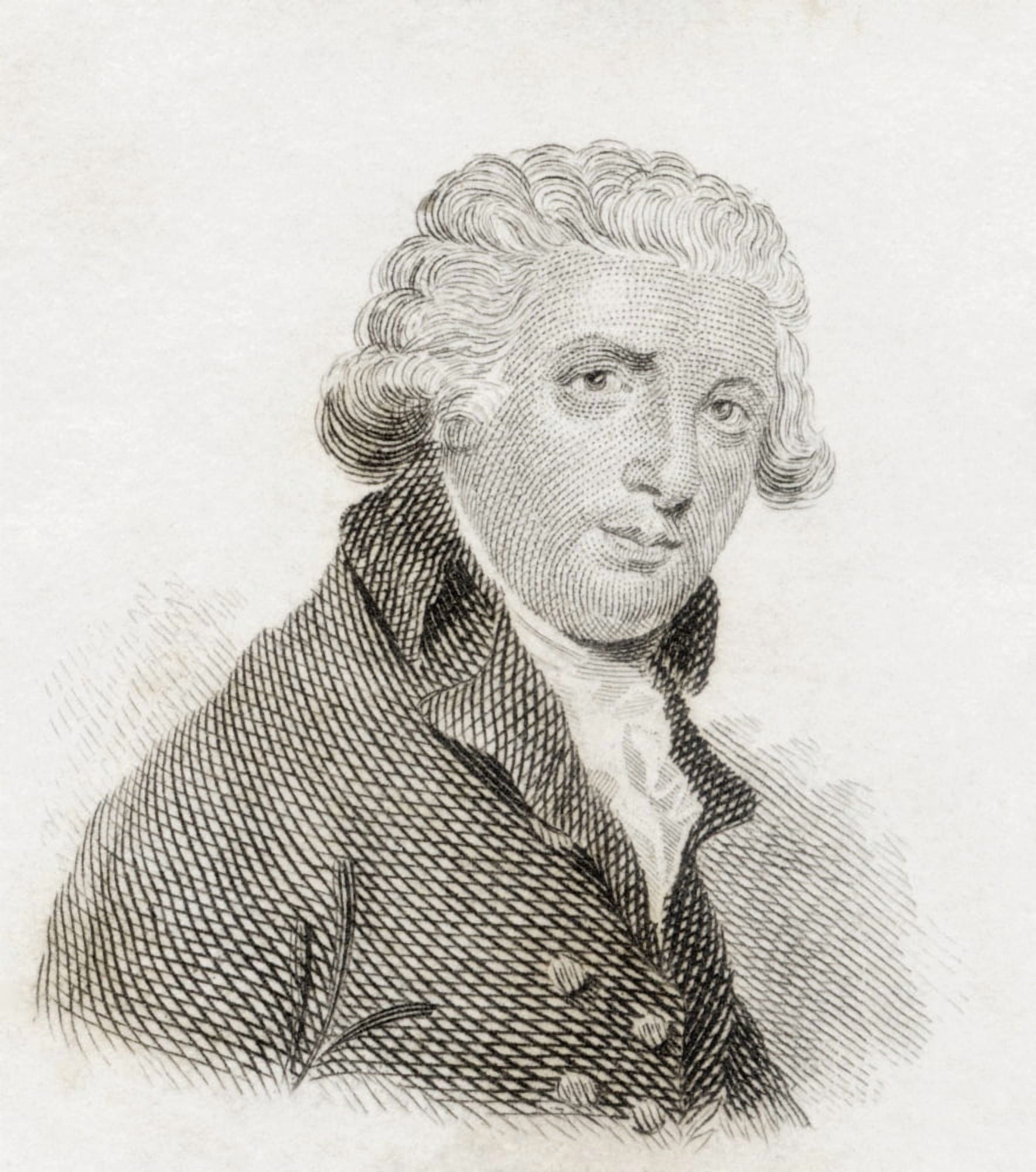 Richard Brinsley Sheridan 1751 To 1816 Anglo Irish Dramatist And Politician From Crabbs Historical Dictionary Published 1825 Canvas Art - Ken Welsh Design Pics (13 x 15)
