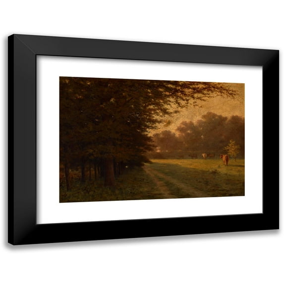 Richard Buckner Gruelle 24x18 Black Modern Framed Museum Art Print Titled - Indiana Landscape (1894)