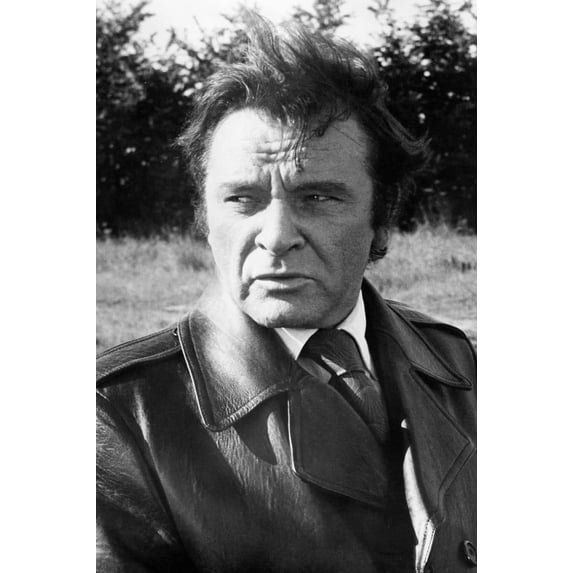 Richard Burton in Villain looking tough in leather coat 24x36 Poster
