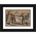 thumbnail image 1 of Richard Caton Woodville 14x11 Black Ornate Wood Framed Double Matted Museum Art Print Titled: The Confrontation, 1 of 5
