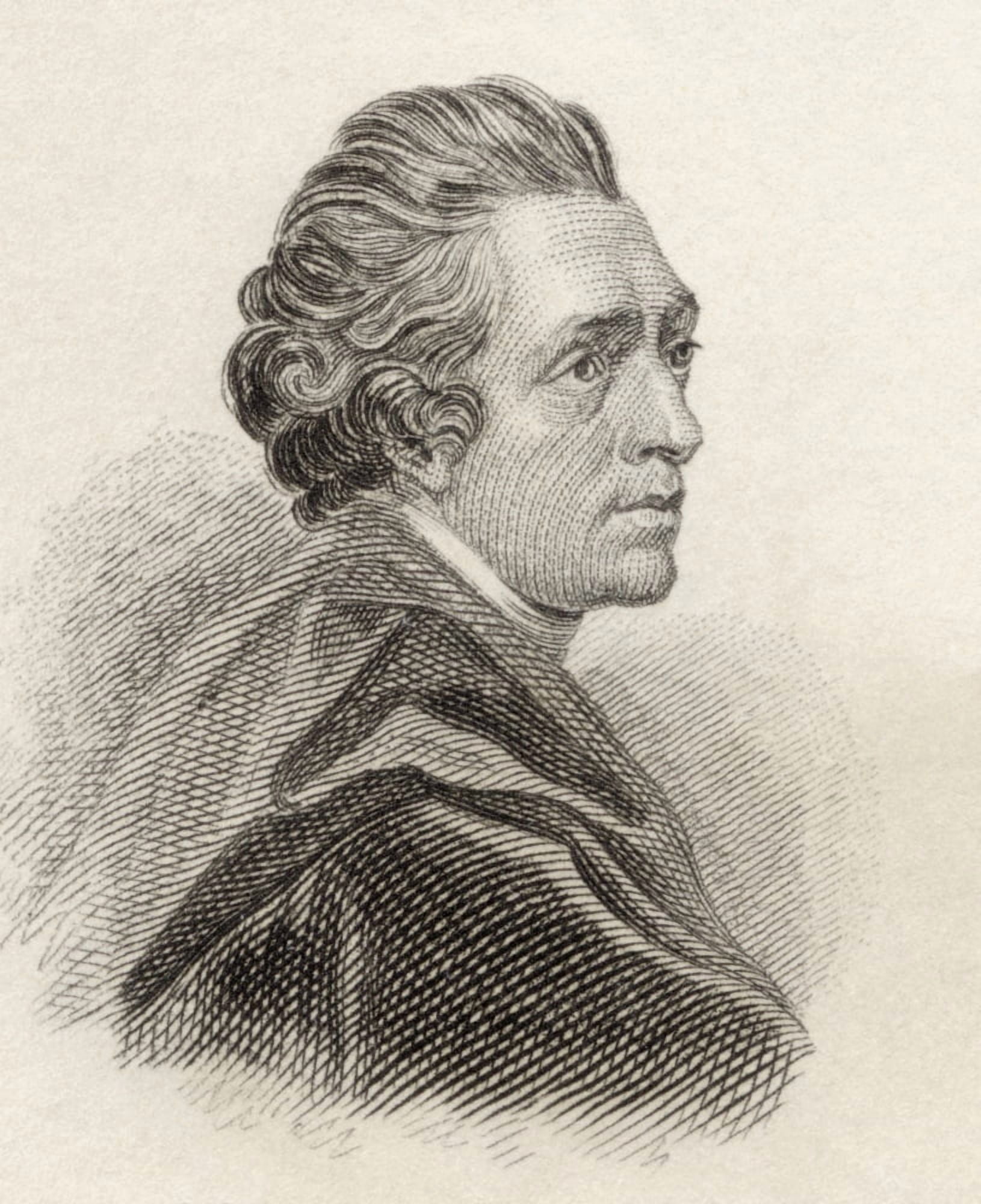 Richard Cumberland 1732 To 1811 English Dramatist And Civil Servant From Crabbs Historical Dictionary Published 1825 Canvas Art - Ken Welsh Design Pics (13 x 16)