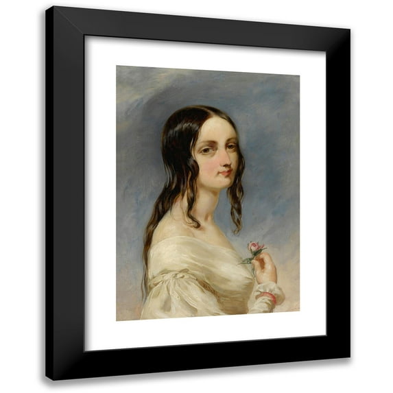 Richard Dadd 14x18 Black Modern Framed Museum Art Print Titled - Portrait of a Young Lady (1841)