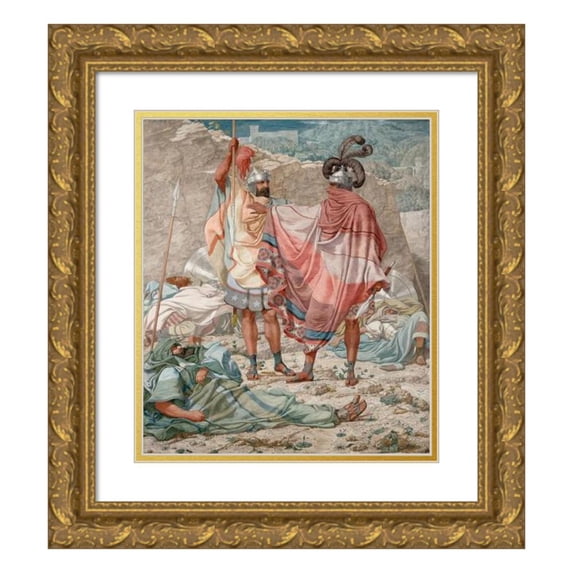 Richard Dadd 15x17 Gold Ornate Wood Frame and Double Matted Museum Art Print Titled - Mercy, David Spareth Saul's Life (1854)